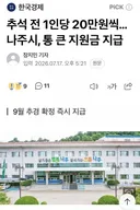 추석 1인당 20만원씩! 나주시, 통 큰 지원금 4차 지급