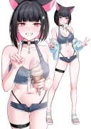 블루아카) 간신히 조개랑 해초만 안보이게 만든 천박한 복장