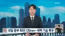 내일(21일) 중부 최대 120mm…