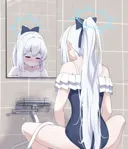 블루아카)수영복 입고 샤워하는 학생.jpg