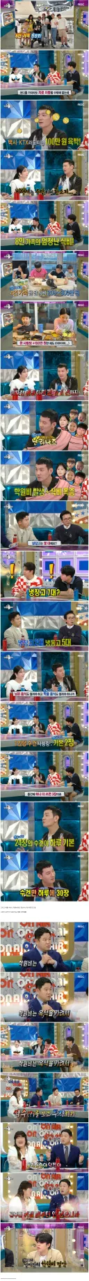 하루에 수건만 30장 넘게 쓴다는 정성호네 가족