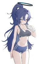 블루아카)운동하고 물마시는 유우카