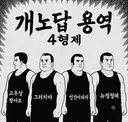 개노답 용역 4형제는 네임드 되어서
