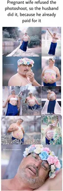 아내가 만삭 사진 찍는걸 거부해서 내가 대신 찍음ㅋ