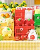 다이소 푸룻마켓시리즈 OPEN!🍏 타닥타닥 키캡 키링🍎 토마토 연필깎이&펜 케이스🍅 레몬&청사과 망 인형🍋