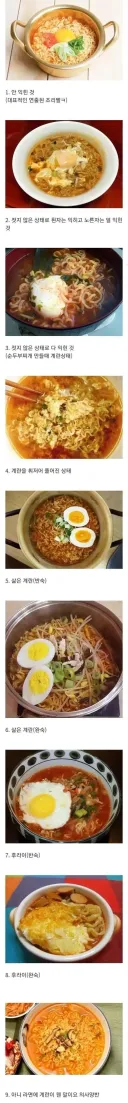 라면에 계란 넣는 유형