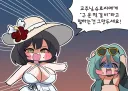 트릭컬) 수영복 슈로에게 이쁜말하는 교주 짤