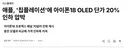 애플 칩 값 올랐으니 디스플레이 공급가 20% 낮춰라 삼성, LG에 요구