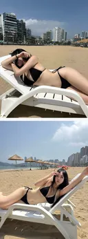 광안리 해수욕장에 뜬 엄청난 처자
