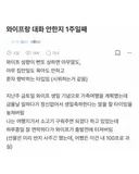 와이프랑 대화 안한지 일주일째