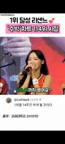 인기가요 1위 리센느 수상소감