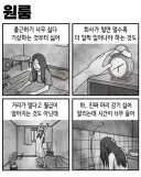 공포) 가난한 원룸에 혼자 사는 여자의 비애.manwha