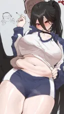 블루아카) 하스미 뱃살 만지기 vs 히요리 뱃살 만지기
