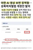 AI 야짤 영상 검열법 개정 발의.....ㄷㄷ