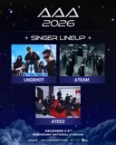 롱샷·앤팀·에이티즈, 글로벌 축제의 장 'AAA 2026' 출격..가오슝 스타디움 달군다!