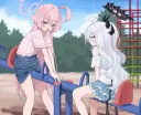 블루아카) " 어 선생님 왔네?"