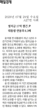 [50억] 영치금 17억 챙긴 윤.. 대통령 연봉의 6.31배