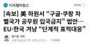 [속보] 미 하원 구글,쿠팡 차별국가 공무원 입국금지 법안 발의