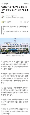 킥보드 타고 행인에 침 뱉고 욕설한 중학생들한 명은 촉법소년