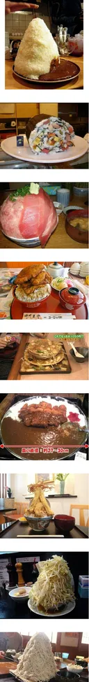 일본, 10분안에 먹으면 꽁짜.. 챌린지 음식들
