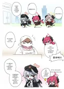 블루아카)미식연구부가 치킨집 가보는 comic