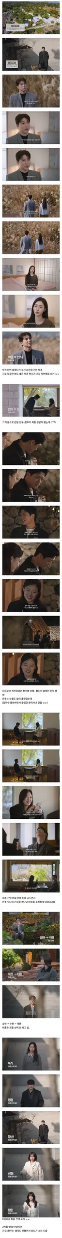 (스포주의) 상상도 못한 최종 커플이 탄생해버린 모솔연애2