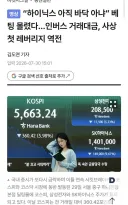 주식)하닉 "인버스" 거래대금, 사상 첫 "레버리지" 역전