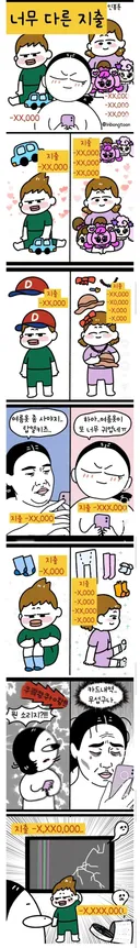 너무 다른 지출