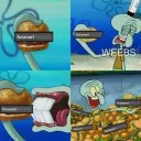 "스폰지밥, 난 그런거 절대 안먹는다니까!"