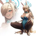 블루아카) 바니걸 아스나 그렸습니다.