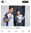리센느 미나미와 같이 사진 찍은 롯데 선수를 지워버린 팬
