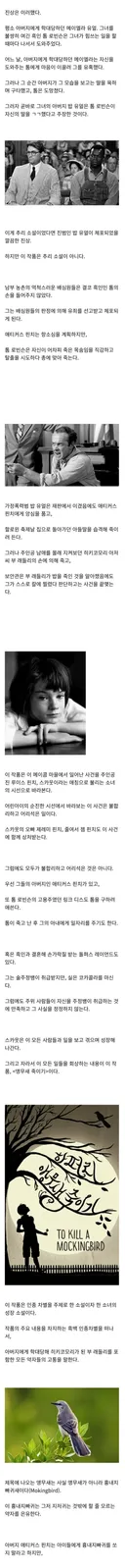 스압 아이들아 앵무새를 죽이지 마렴 story