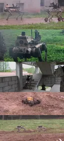 중국군 지상형 드론합동 훈련 ㄷ ㄷ