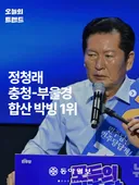 민주당 당대표 1위 정청래