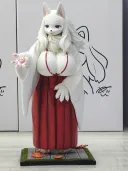 왕가슴 사모예드 무녀 피규어 양산품 뜸