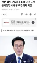 삼전·하닉 단일종목 ETF 가능…자본시장법 시행령 국무회의 의결