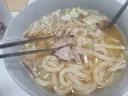 오늘은 고기우동 만들어 먹는 거시에요..