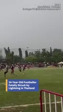 태국 축구경기 중 벼락 맞아 선수 사망