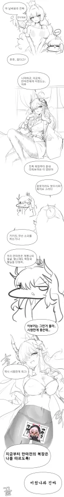 블루아카)더위에 미쳐버린 마코토.manhwa
