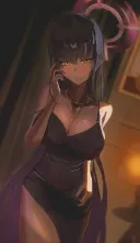 블루아카) 현모양처ㅋㅋㅋ가 꿈인 카린 드레스 차림