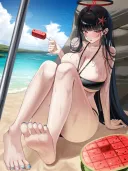 블루아카) 수영복의 리오