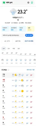 이와중에 태백 날씨