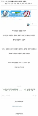 13년 전 메이플 유저의 블로그