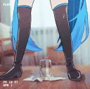 미쿠가 다리 사이에서 직접 "맥주" 만드는 움짤