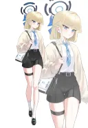 블루아카) 쟝쟝 이쁜 단발 토키 데이트룩