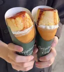 일본, 살짝 구운 푸딩을 올린 크레페🍮