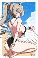 블루아카)수영복 뒷태 나기
