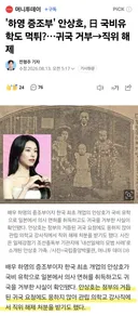 하영 증조부, 국비유학 먹튀. 귀국 거부. 직위 해제