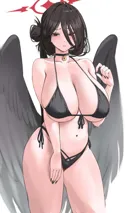 [약후,블루아카] 검은색 비키니 하스미