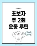 초보자 주2회 운동 루틴